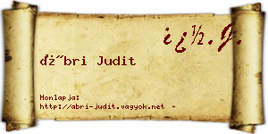 Ábri Judit névjegykártya